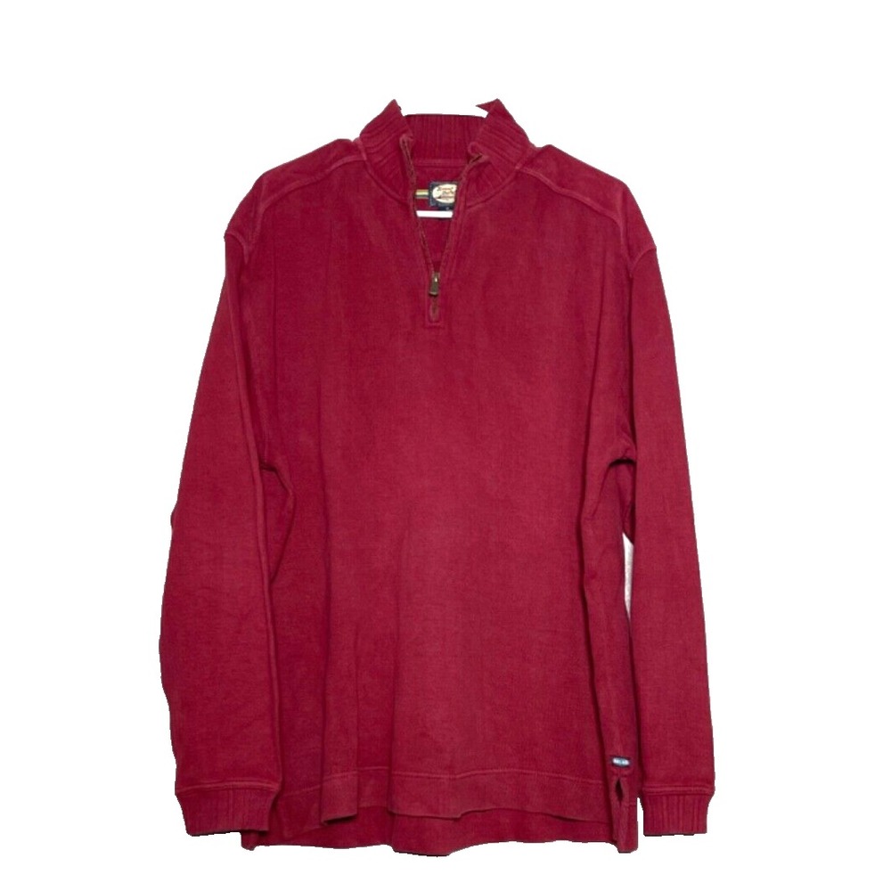 Tommy Bahama Relax 1/4 Zip Corduroy Pullover‎ Men's Medium Red Outdoor Coastal